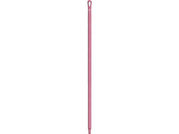 Gängat handtag, Vikan, 130cm, Ø3,2cm, rosa, glas/PP