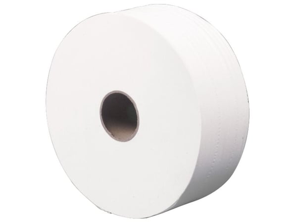 Jumborulle, ABENA Care-Ness Excellent, 2-lagers, Midi, 380m x 9cm, Ø26cm, vit