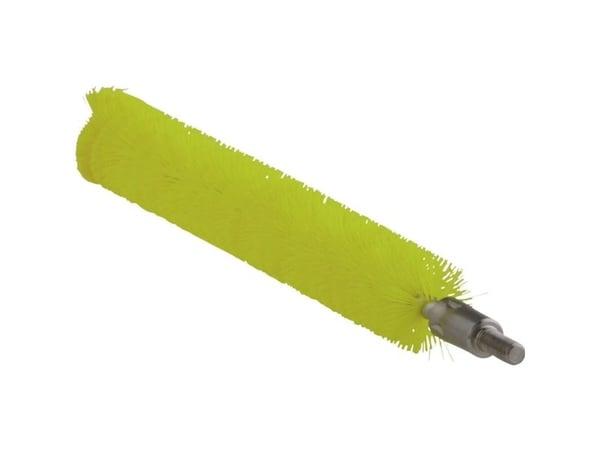 Putkenpuhdistuspää, Vikan, 20cm, Ø2cm, keltainen, polyesteri/PP/ruostumaton teräs