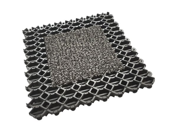Skrabemåtte, Vileda, V-Mat R-Duo, 25x25x1,4cm, antracit, 45% genanvendt materiale