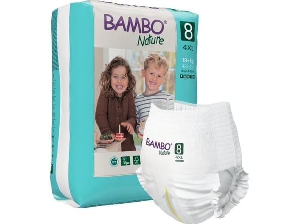 Børneble, bukseble, miljømærket, Bambo Nature Pants, 8 - (5 stk.)