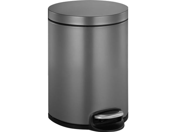 Pedalspand, EKO Serene, platinum, stål, 1-rums, 5 l
