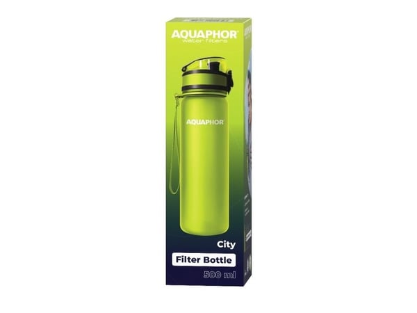 AQUAPHOR 4744131015743, 500 ml, Daglig bruk, Limefarget, Voksen, Flippkork, Monokromatisk