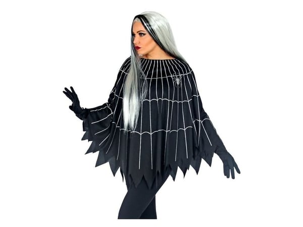 Poncho med spindelväv
