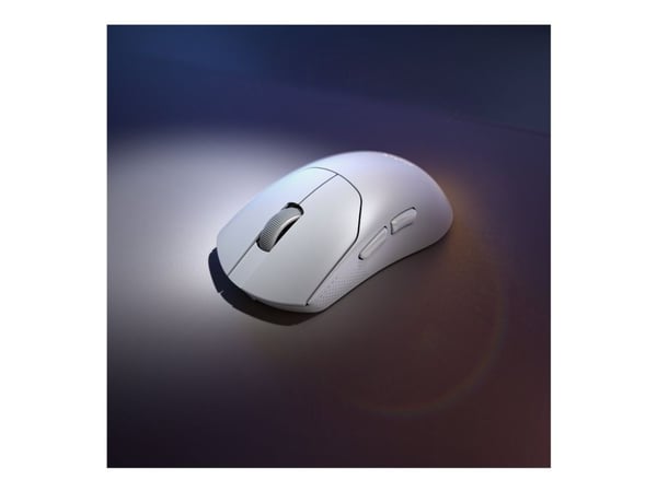 CORSAIR SABRE V2 PRO ULTRALIGHT - Mus - optisk - 5 knapper - kablet, trådløs - 2.4 GHz - USB trådløs mottaker - hvit