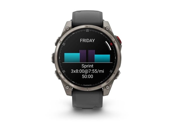 Garmin Fenix 8 Pro - 47 mm - titan - Ja sportsur med stropp - silikon - graphite/black - håndleddstørrelse: 125-208 mm - display 1.4" - 32 GB - Blu...