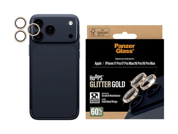 PANZERGLASS VANTEETGLITTER GOLD LENSPR IPHONE 17 PRO/17 PRO MAX/