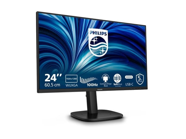 Philips 24B2N3200D - 3000 Series - LED-skjerm - 24" - 1920 x 1200 WUXGA @ 100 Hz - IPS - 300 cd/m² - 1500:1 - 4 ms - HDMI, VGA, DisplayPort - høytt...