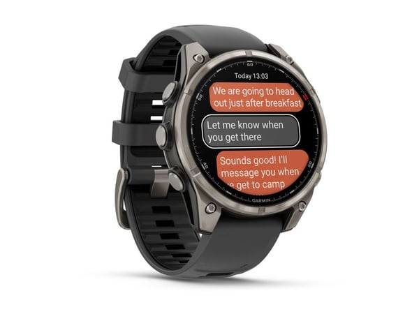 Garmin Fenix 8 Pro - 47 mm - titan - Ja sportsur med stropp - silikon - graphite/black - håndleddstørrelse: 125-208 mm - display 1.4" - 32 GB - Blu...