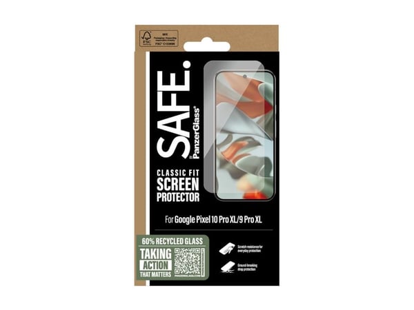 PanzerGlass SAFE. by ® Screen Protector Google Pixel 10 Pro XL | 9 Pro XL | Classic Fit, Google, Google - Pixel 10 Pro XL 5G, Asennus kuivana, Naar...