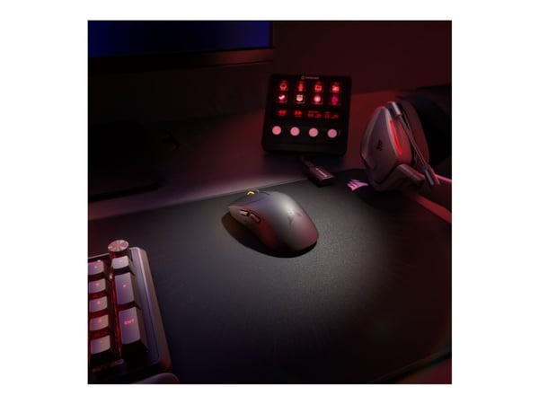CORSAIR SABRE V2 PRO ULTRALIGHT - Mus - optisk - 5 knapper - kablet, trådløs - 2.4 GHz - USB trådløs mottaker - svart