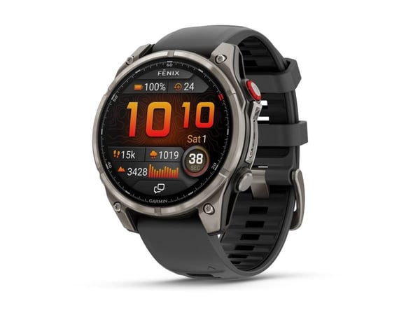 Garmin Fenix 8 Pro - 47 mm - titan - Ja sportsur med stropp - silikon - graphite/black - håndleddstørrelse: 125-208 mm - display 1.4" - 32 GB - Blu...