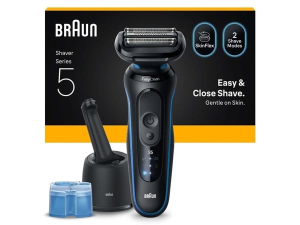 Braun Series 5 52-B7000cc, Barberingsmaskin, Svart, EasyClean, Knapper, LED, Batteri