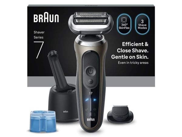 Braun Series 7 72-C7200??, Folie shaver, Sort, Rustfrit stål, Knapper, Intensiv, Normal, LED