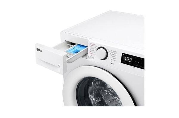 LG F4WR509SWW - Vaskemaskin - bredde: 60 cm - dybde: 62 cm - høyde: 85 cm - frontileggelse - 9 kg - 1400 rpm - hvit