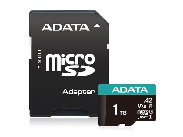 ADATA AUSDX1TUI3V30SA2-RA1, 1 TB, MicroSDXC, klasse 10, UHS-I, 100 MB/s, 85 MB/s