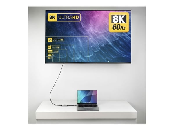 Startech - Adapterkabel - USB-C hann til HDMI hann - 20 cm - 8K 60Hz støtte, 4K 144Hz støtte