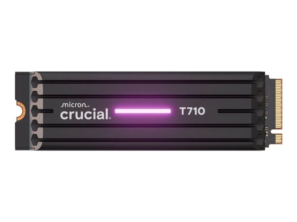 Crucial T710 - SSD - kryptert - 4 TB - intern - M.2 2280 - PCI Express 5.0 (NVMe) - TCG Opal Encryption 2.01 - integrert kjøle