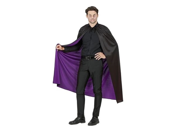 Vendebar kappe sort og lilla, 130 cm.