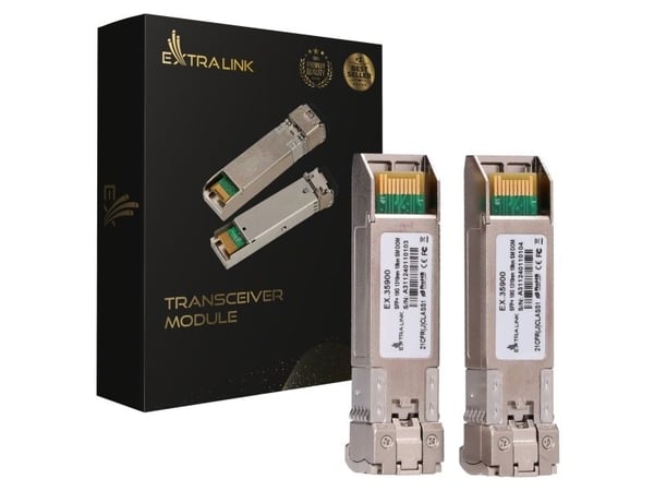 Extralink - SFP+ transceivermodul - 10GbE - LC/UPC-enkeltmodus - opp til 10 km - 1310 nm (en pakke 2)