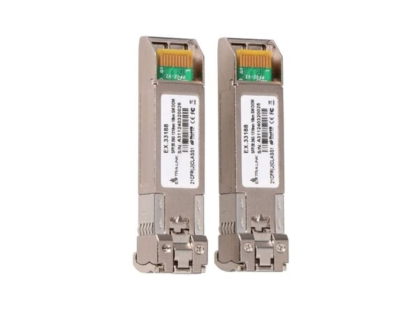 Extralink SFP28 25G hub 2 stk. | SFP28-modul | 25 Gbps, LC/UPC dupleks, 1310 nm, 10 km, enkeltmodus, DOM