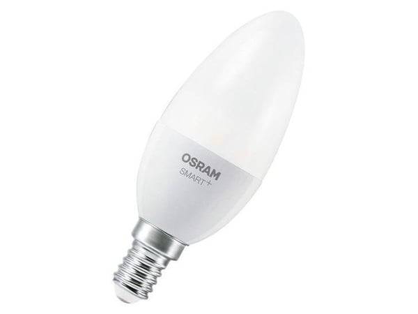 Smart LED-pære OSRAM, E14, B40, 4,9 W, 2700 - 6500 K, 470 lm, RGBW, SMART + WiFi