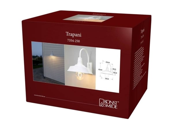 Konstsmide Trapani 7354-250 Ulkoseinävalaisin E27 20 W Valkoinen