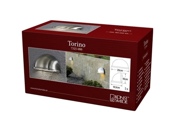 Konstsmide 7325-000, Seinävalaistus ulkotiloihin, Ruostumaton teräs, Ruostumaton teräs, Puutarha, Patio, Läpinäkyvä, 1 lamppu(a)