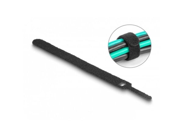 Delock tarranauha kaapelinside L 150 x W 12 mm musta 10 kpl