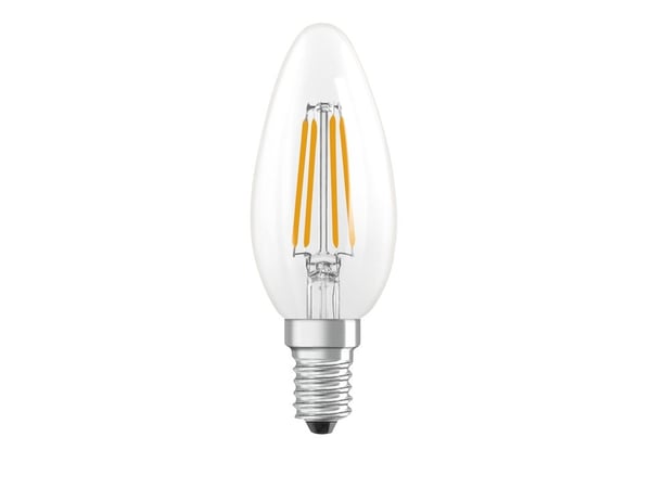 OSRAM STAR - LED-filamentlyspære - form: B40 - klar finish - E14 - 3.4 W (ekvivalent 40 W) - klasse D - varmt hvitt lys - 2700 K