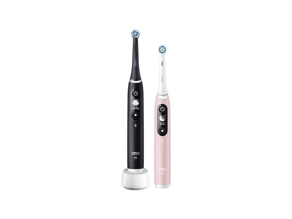 Oral-B iO Series 6 DUO Elektrisk tannbørstesett - Svart Lava og Rosa Sand