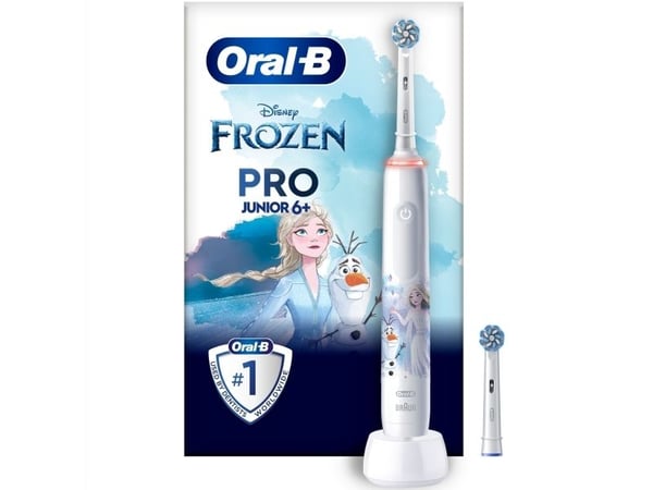 Oral-B PRO 14876673, Barn, Roterende Tannbørste, Daglig stell, Polering, Sensitiv / Myk, Flerfarget, Hvit, 4 x 30 sec, Soft (myk)