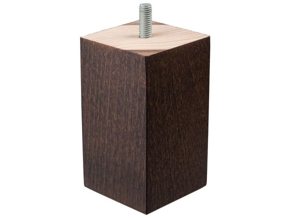 Møbelben husholdning 10 cm x 5,5 cm, mørkebrun