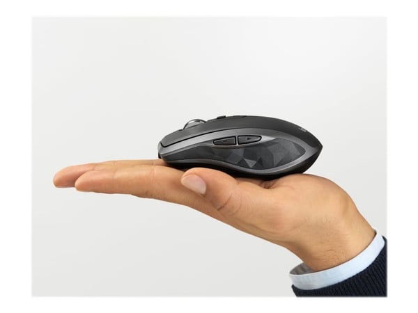 Logitech MX Anywhere 2S - Mus - ergonomisk - laser - 7 knapper - trådløs - Bluetooth - grafitt