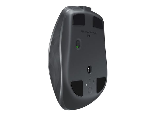 Logitech MX Anywhere 2S - Mus - ergonomisk - laser - 7 knapper - trådløs - Bluetooth - grafitt