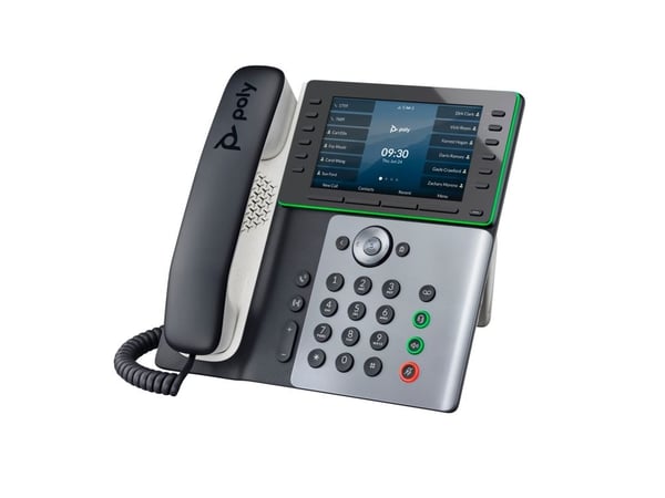 HP Poly Edge E550 - VoIP-telefon med nummerpresentation/samtal väntar - 3-riktad samtalsförmåg - SIP, SDP - midnattsblå, vit