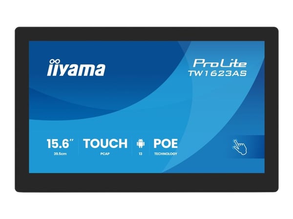 iiyama ProLite TW1623AS-B3P - Android PC - berøringspanel-PC 1 RK3568 - RAM 4 GB - SSD - eMMC 32 GB - Mali-G52 - Bluetooth 5.2, Gigabit Ethernet - ...
