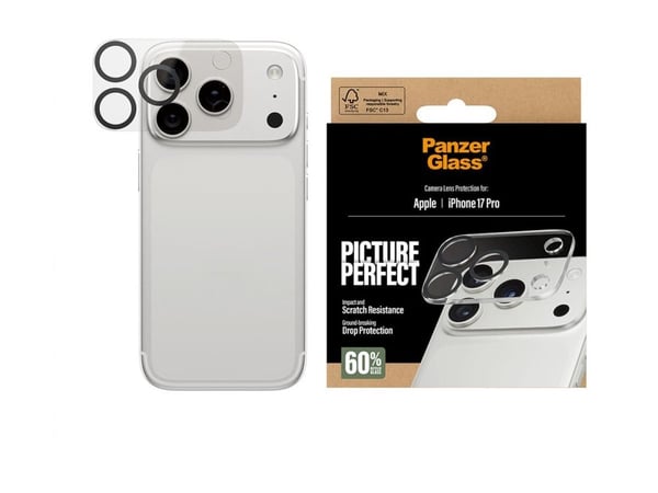 PanzerGlass PicturePerfect - Linsebeskytter for mobiltelefon - gjennomsiktig - for Apple iPhone 17 Pro