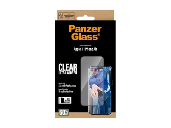 PanzerGlass ® Screen Protector iPhone Air | Ultra-Wide Fit w. EasyAligner, Apple, Apple - iPhone Air, Asennus kuivana, Naarmuuntumisenkestävä, Isku...