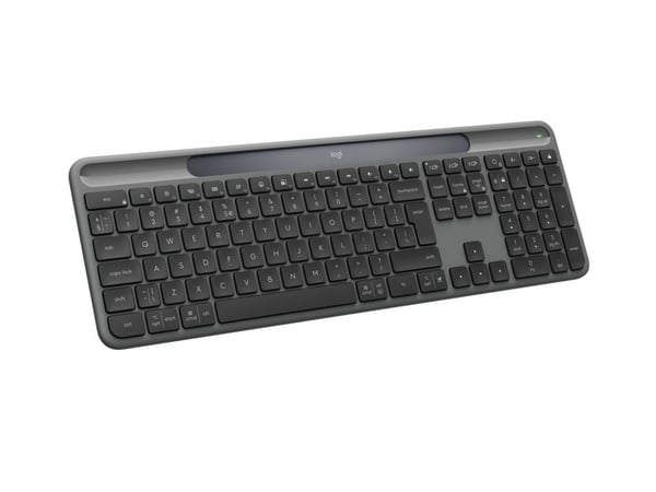 Logitech Signature Slim Solar+ K980 for Business - Tastatur - full size - trådløs - Bluetooth LE, USB-C - QWERTY - US International - tastsvitsj: s...