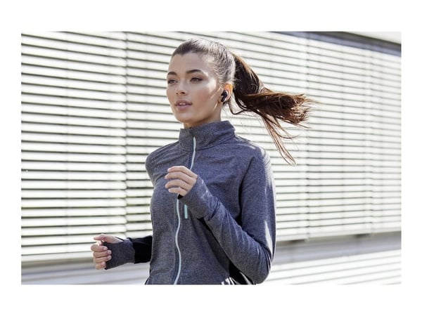 Intenso T500HAE - True wireless-hodetelefoner med mikrofon - i øret - Bluetooth - aktiv støydemping - svart