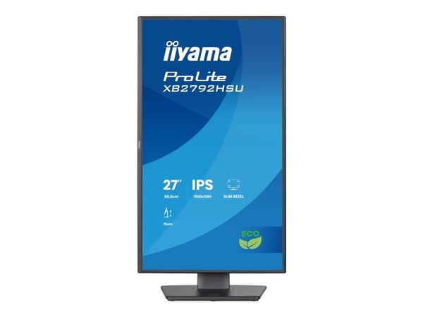 iiyama ProLite XB2792HSU-B1 - LED-skjerm - 27" - 1920 x 1080 Full HD (1080p) @ 120 Hz - IPS - 300 cd/m² - 1500:1 - 3 ms - HDMI, DisplayPort - høytt...