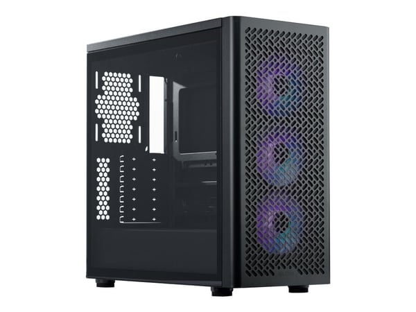 Cooler Master Elite 502 - Mid tower - utvidet ATX (E-ATX) - sidepanel med vindu (herdet glass) - ingen strømforsyning (ATX) - svart - USB/lyd