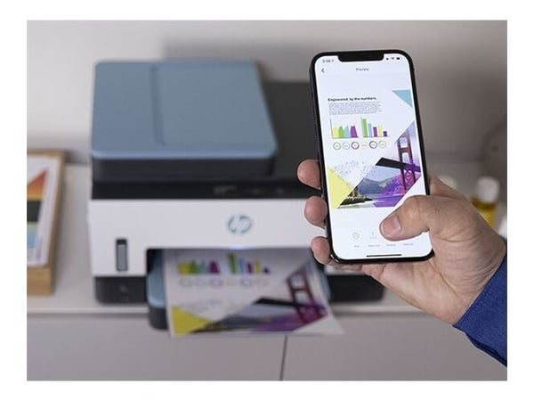 HP Smart Tank 7605 All-in-One - Multifunksjonsskriver - farge - ink-jet - påfyllbar - Letter A (216 x 279 mm)/A4 (210 x 297 mm) (original) - A4/Leg...