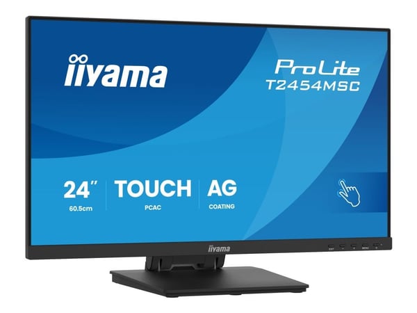 iiyama ProLite T2454MSC-B3AG - LED-skjerm - 24" (23.8" synlig) - berøringsskjerm - 1920 x 1080 Full HD (1080p) @ 83 Hz - IPS - 300 cd/m² - 1000:1 -...