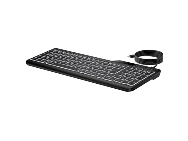 HP 405 - Tastatur - multi-enhet - 65% - kompakt - bakgrunnsbelyst - USB - Pan Nordic - svart