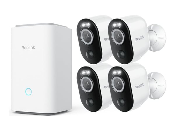 Reolink Home Hub with 4 Argus 3 Ultra - Sentral kontroll - trådløs - 802.11a/b/g/n