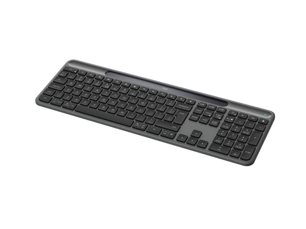 Logitech Signature Slim Solar+ K980 for Business - Tastatur - full size - trådløs - Bluetooth LE, USB-C - QWERTY - US International - tastsvitsj: s...