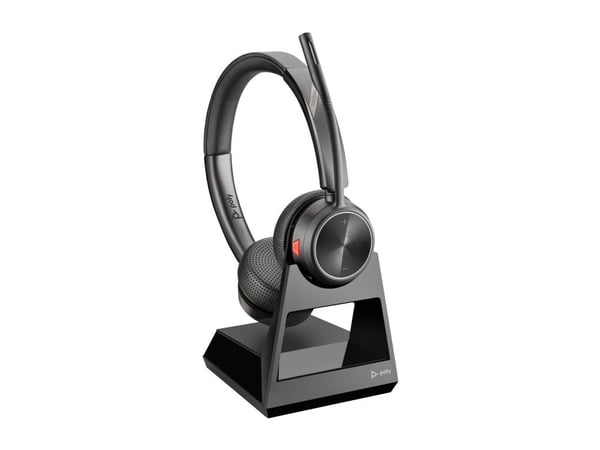 HP Poly Savi 7220 Office - Savi 7200 Series - headset - på örat - DECT - trådlös - svart