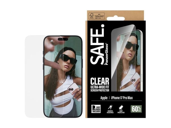 PanzerGlass SAFE. by ® Screen Protector iPhone 17 Pro Max | Ultra-Wide Fit w. EasyAligner, Apple, Apple - iPhone 17 Pro Max, Asennus kuivana, Naarm... PanzerGlass SAFE. by ® Screen Protector iPhone 17 Pro Max | Ultra-Wide Fit w. EasyAligner, Apple, Apple - iPhone 17 Pro Max, Asennus kuivana, Naarm...